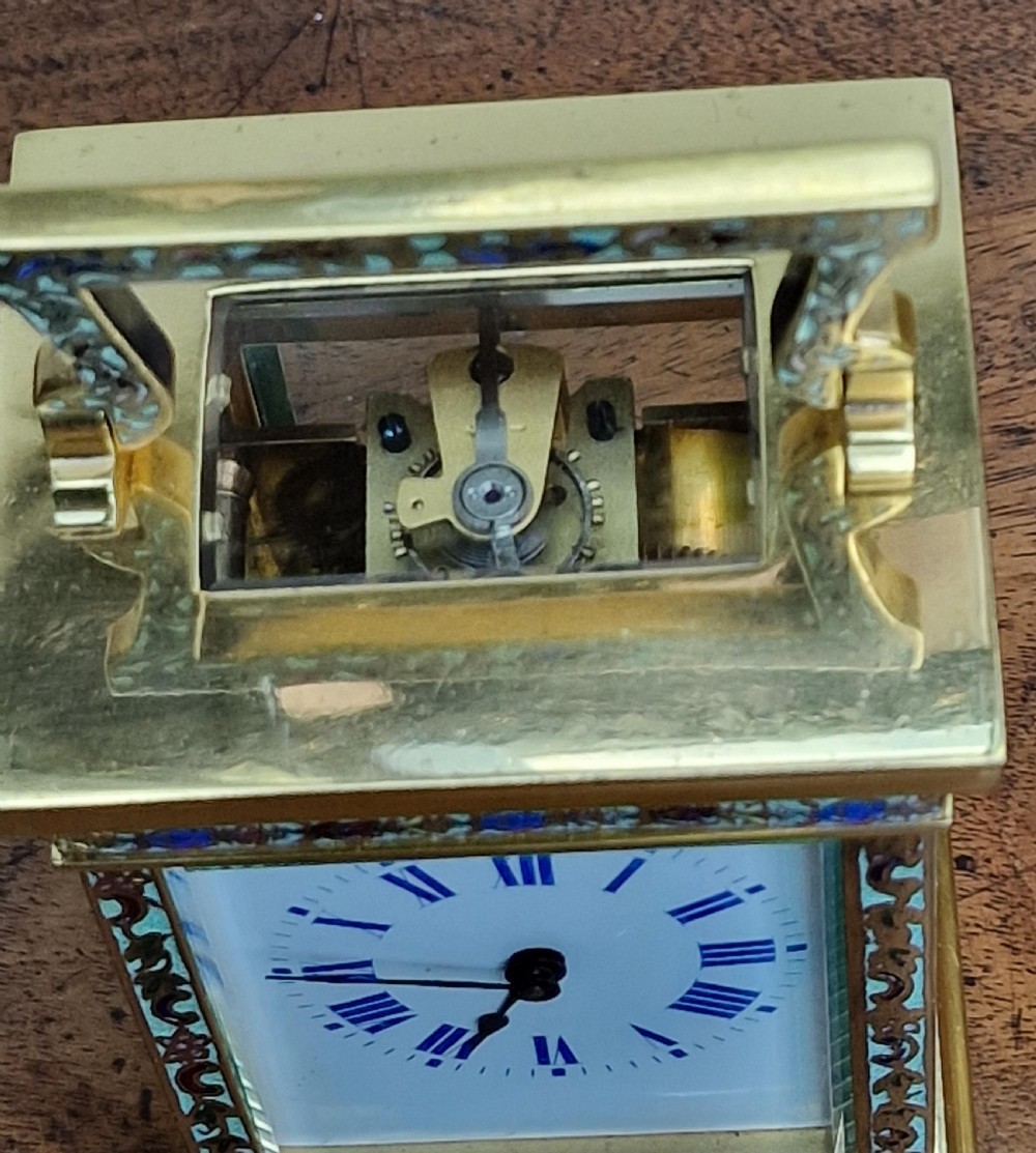 An Enamel Sided Carriage Clock View VI