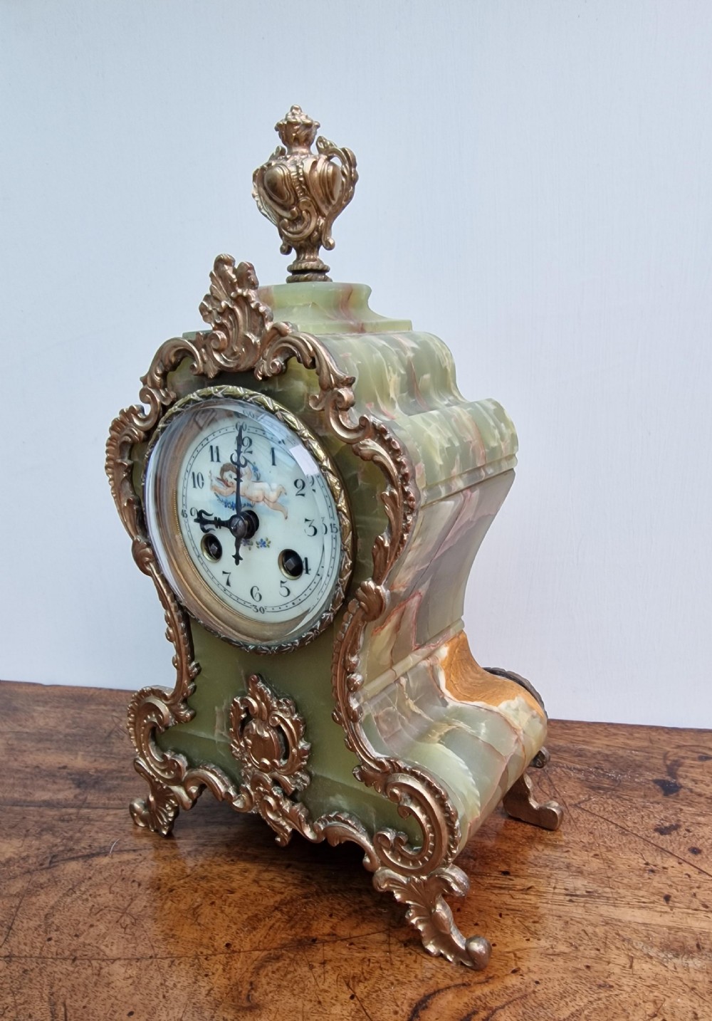 A French Onyx Mantel Clock View V
