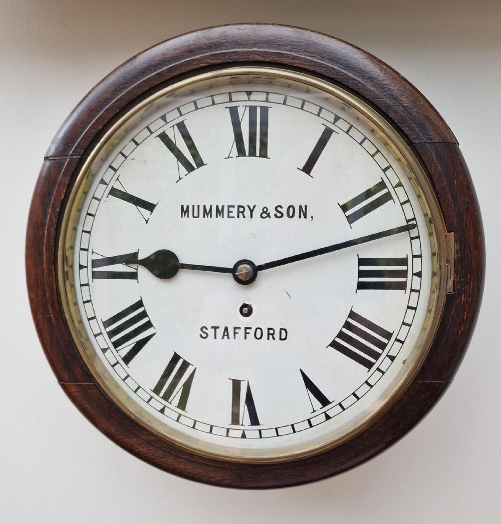 A Fusee Dial Wall Clock, Mummery, Stafford.
