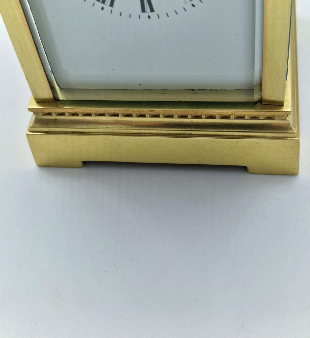 Antique Carriage Clock With Dentil Mouldings View II
