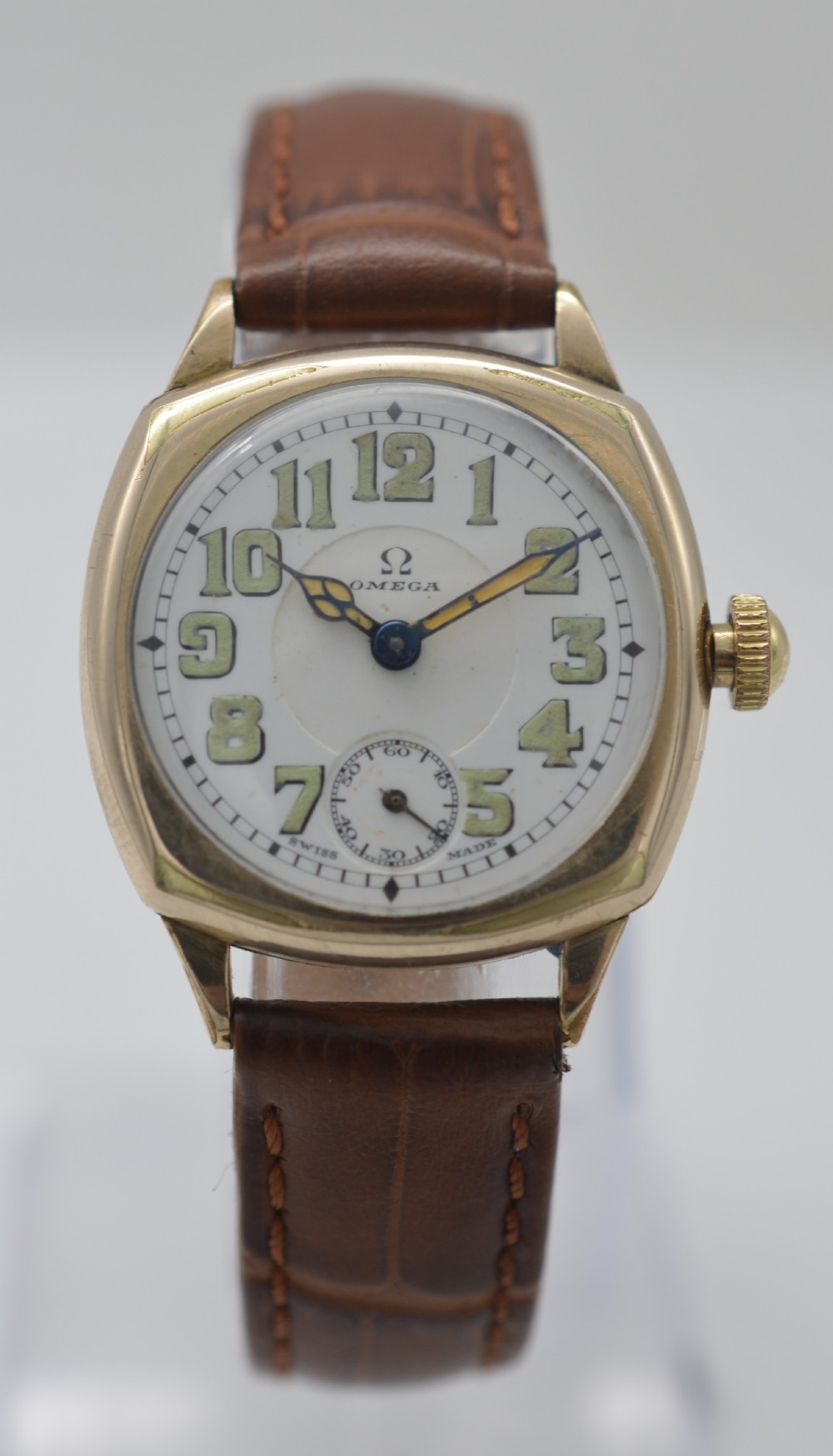 1916 Omega 'Cushion' Cased Wristwatch