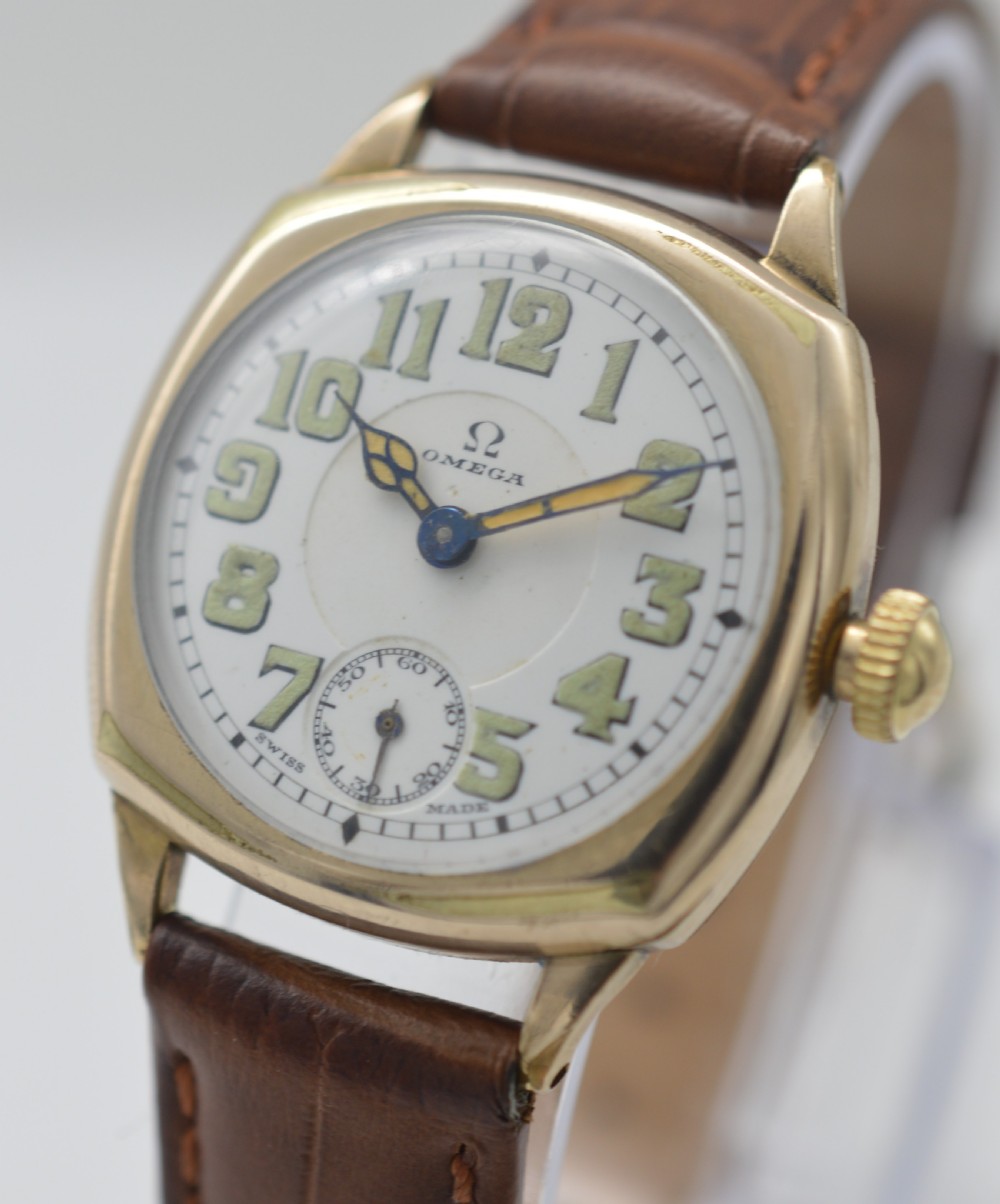 1916 Omega 'Cushion' Cased Wristwatch View III