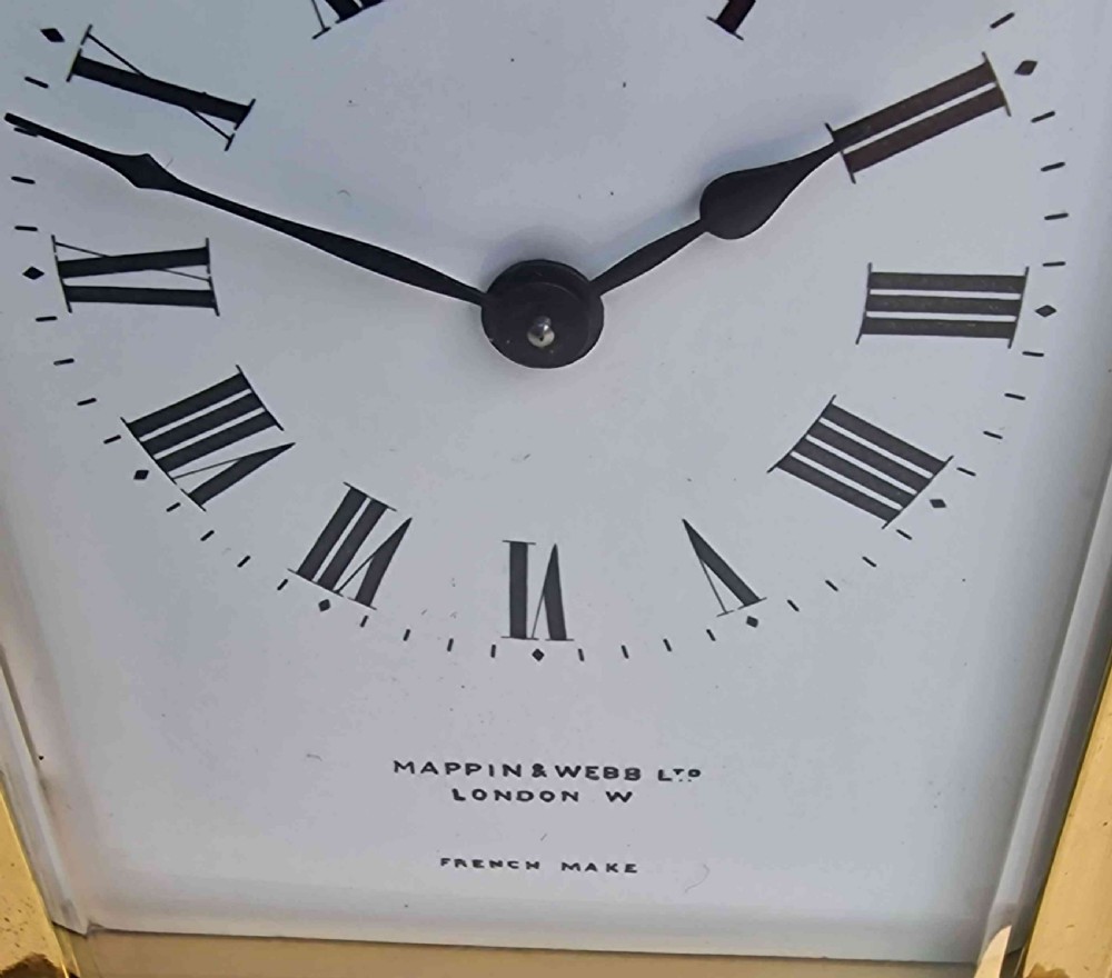An Edwardian  Mappin & Webb Carriage Clock View IV