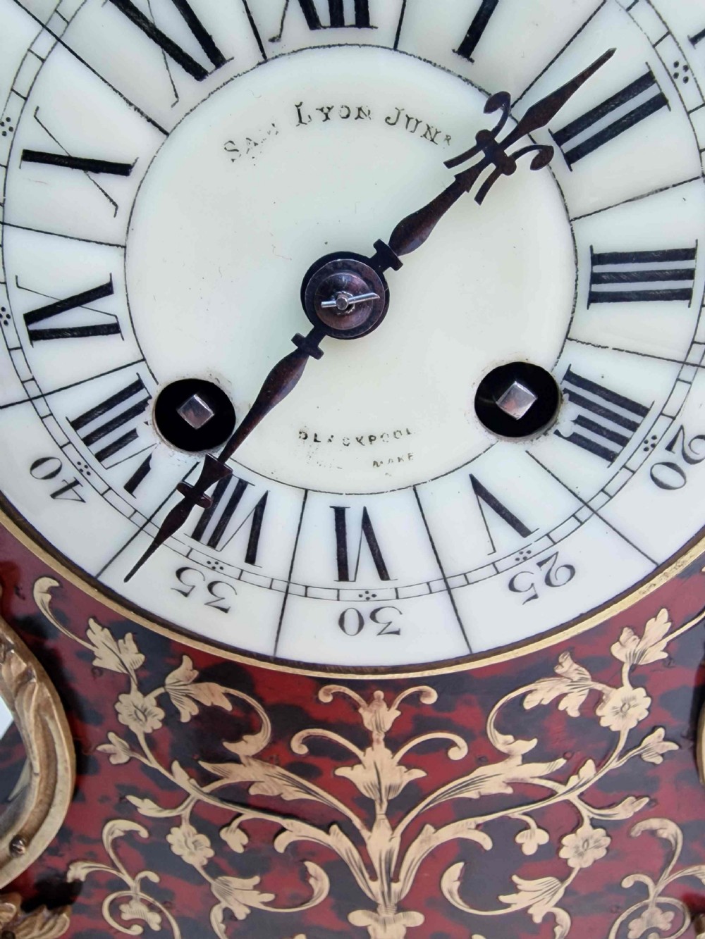 A Boulle Inlaid Mantel Clock View VIII