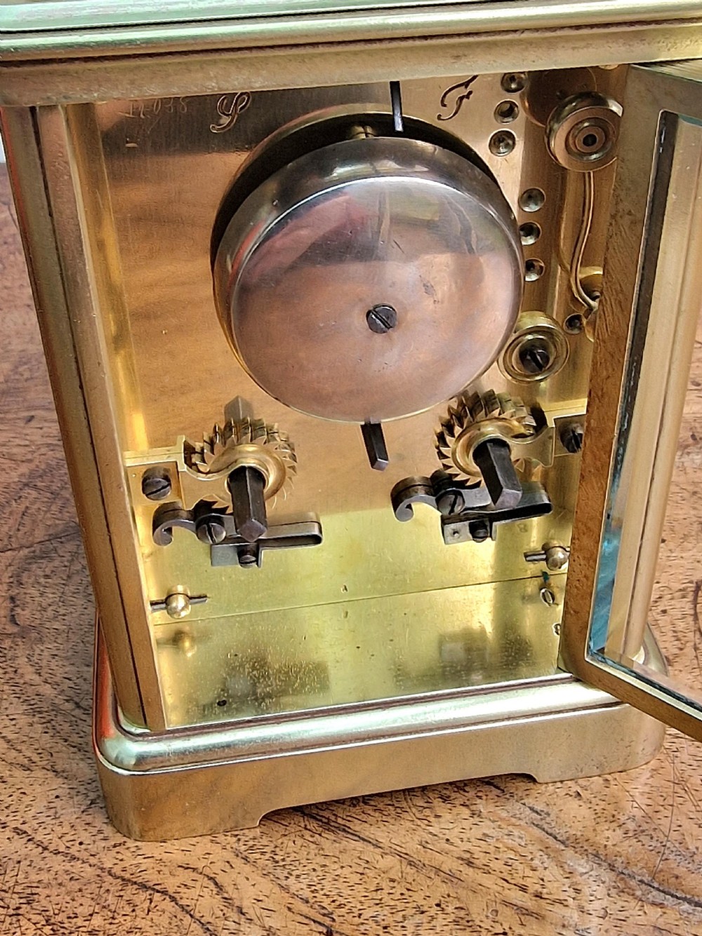 Aubert, Swiss Bell Striking Carriage Clock View III