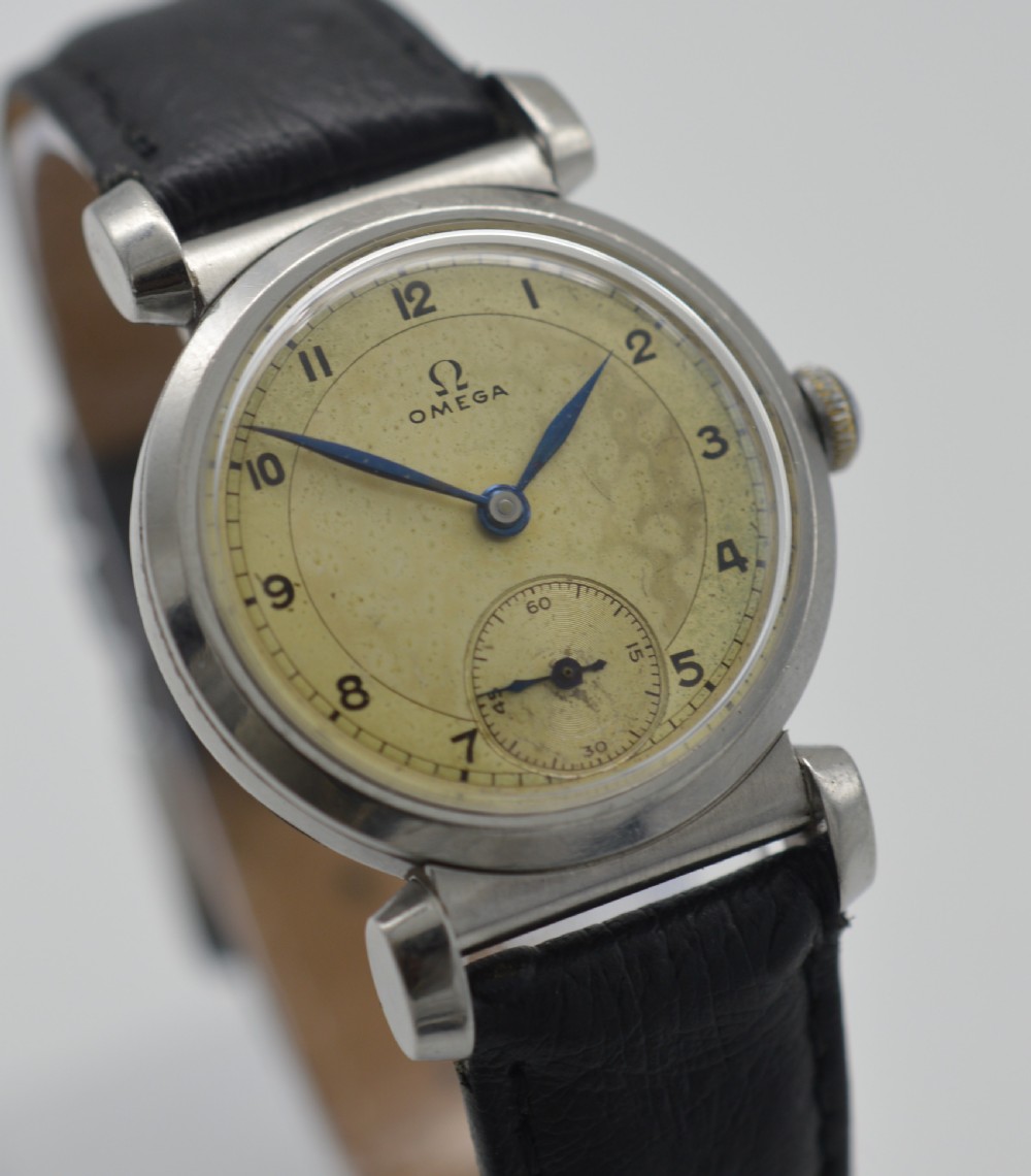 1937 Omega 'Scarab' Cased, Fancy Lugs Wristwatch View VIII