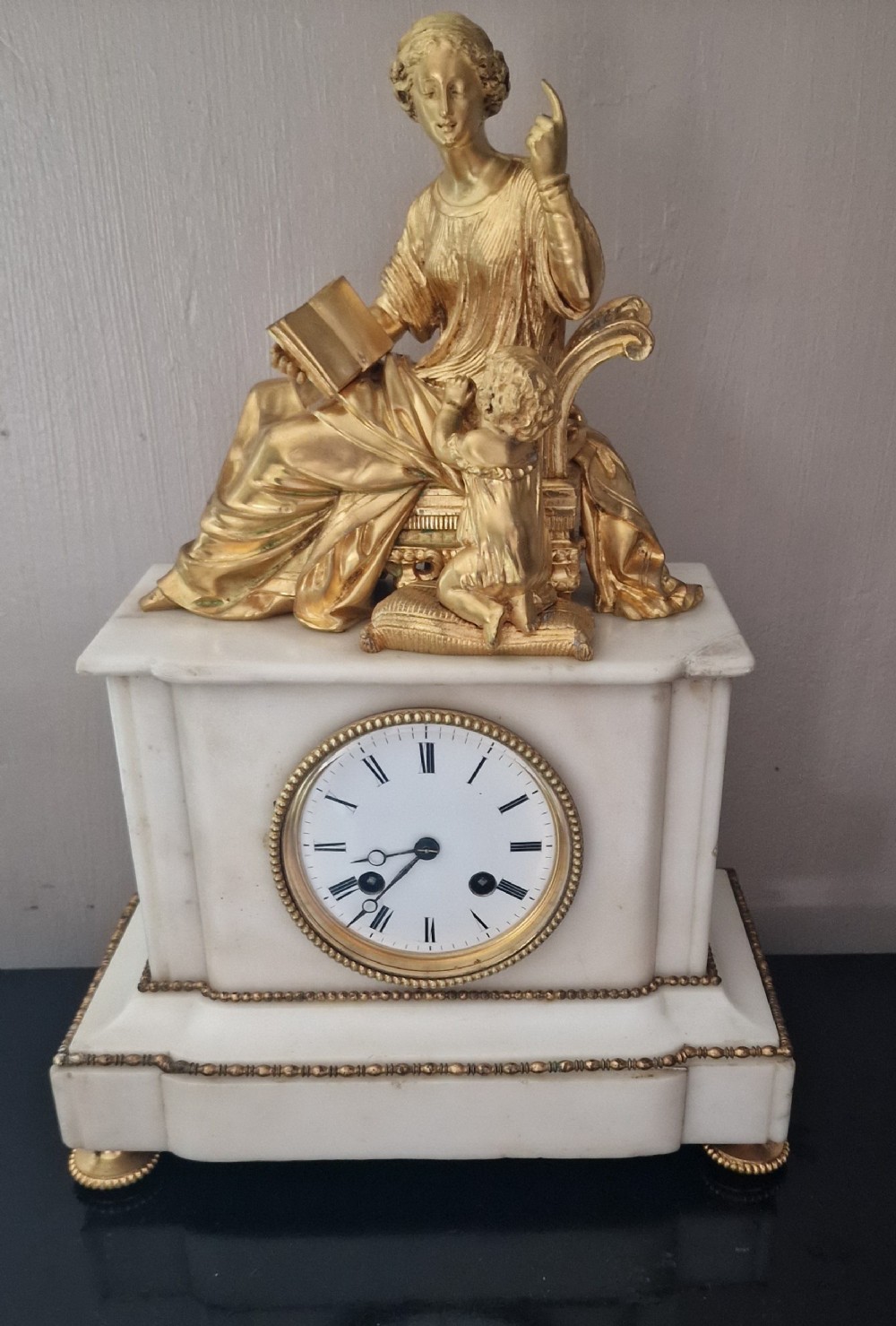 Berger, Paris Gilt Figural Mantel Clock