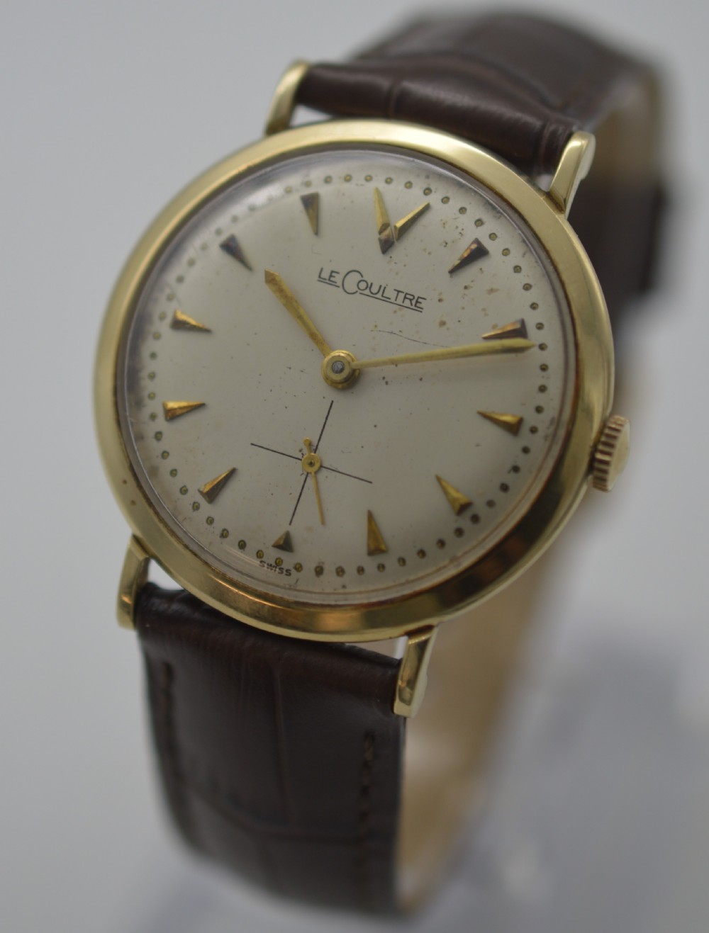 1950s LeCoultre 14K Gold Wristwatch View II