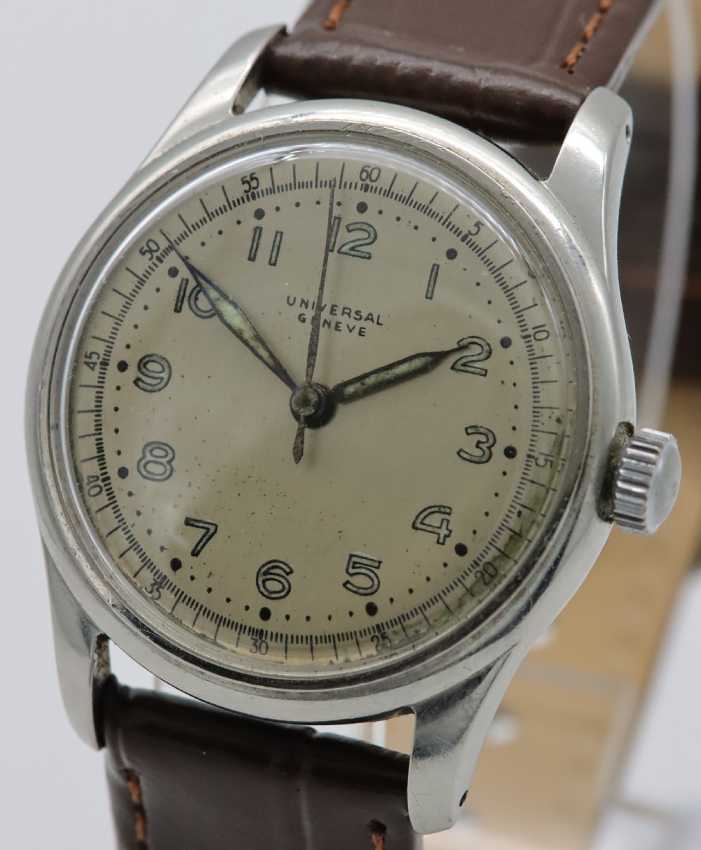 1949 Universal Geneve Stainless Steel Wristwatch View IV