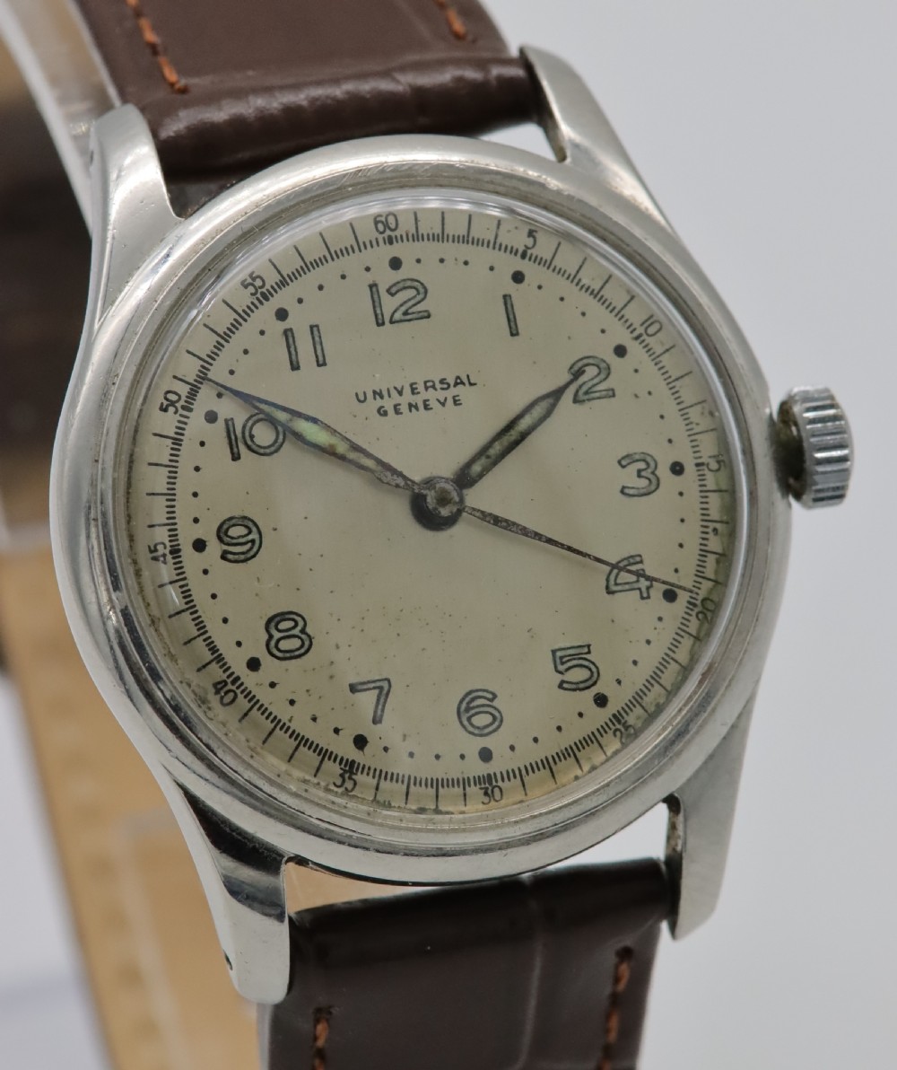 1949 Universal Geneve Stainless Steel Wristwatch View VI