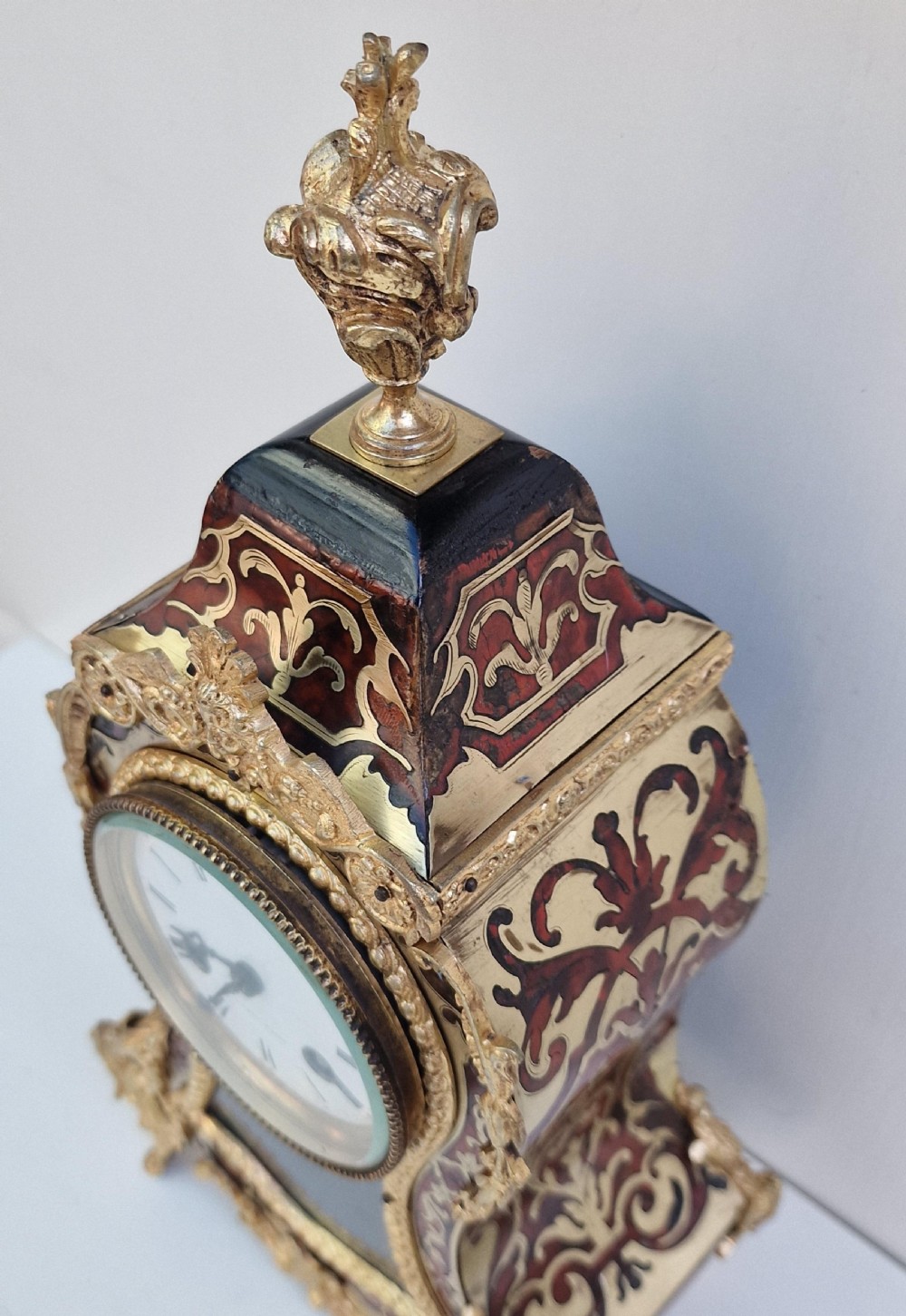 Leroy of Paris Boulle Mantel Clock View VI