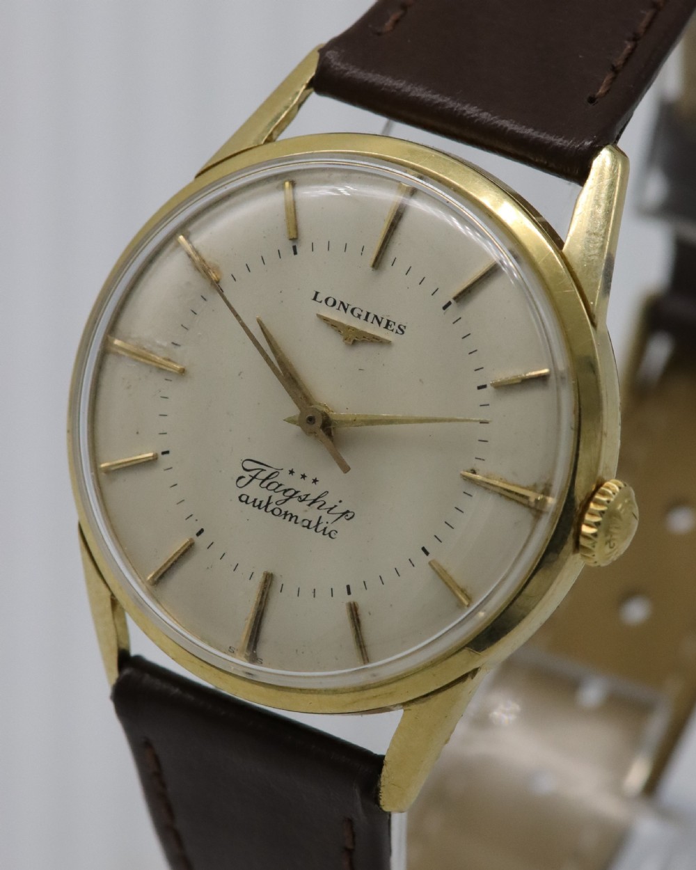 1959 Longines Flagship 'Big Ship' 18K Gold Wristwatch View II
