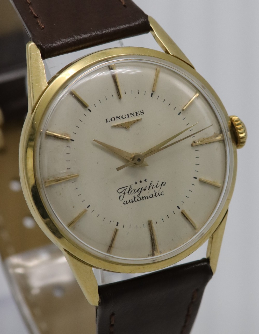 1959 Longines Flagship 'Big Ship' 18K Gold Wristwatch View V