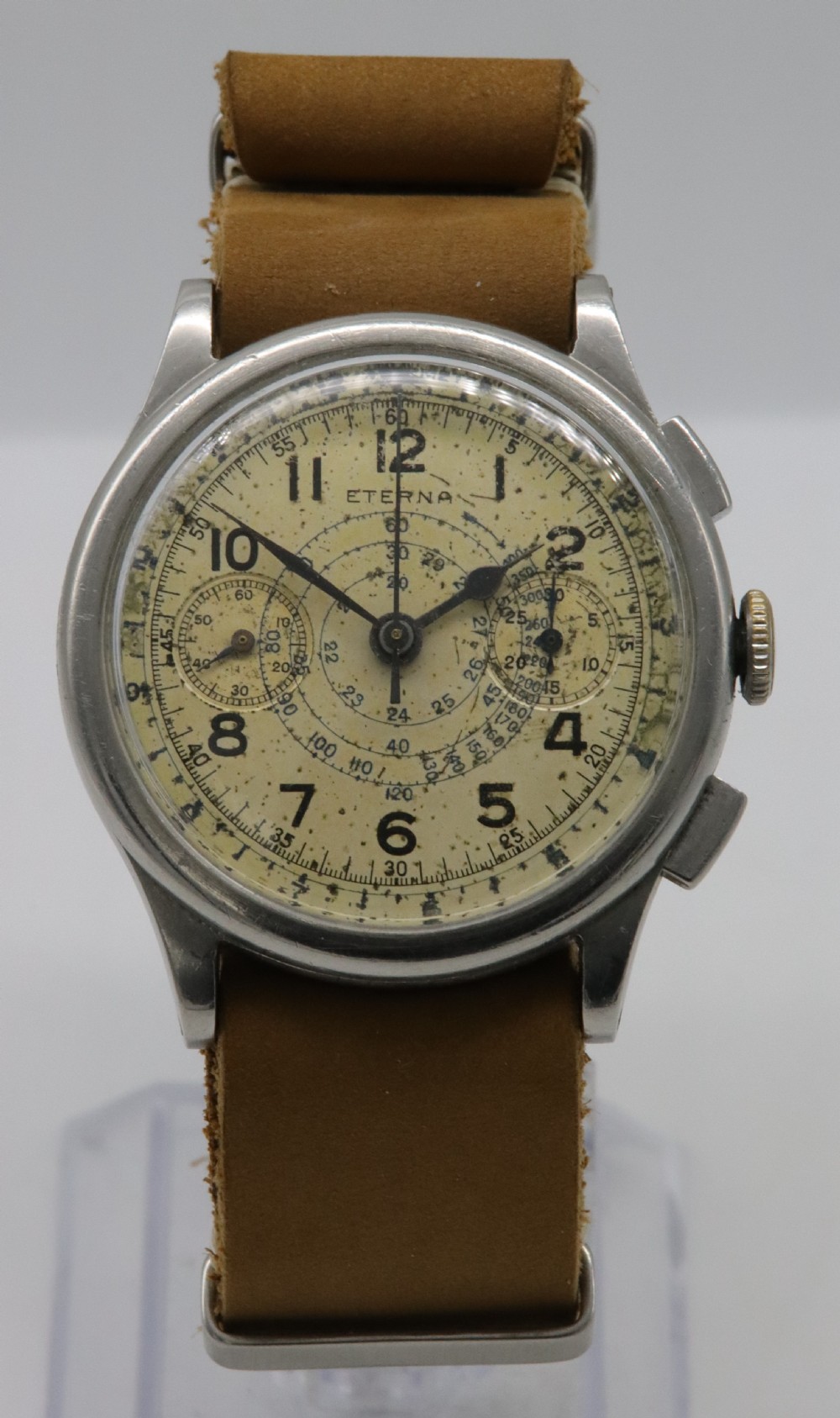 1930s Eterna 'Snail Scale' Jumbo Chronograph