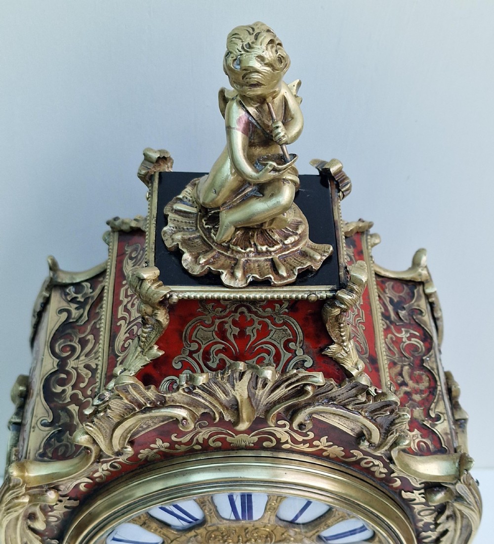 A French Boulle Inlaid Mantel Clock View VI