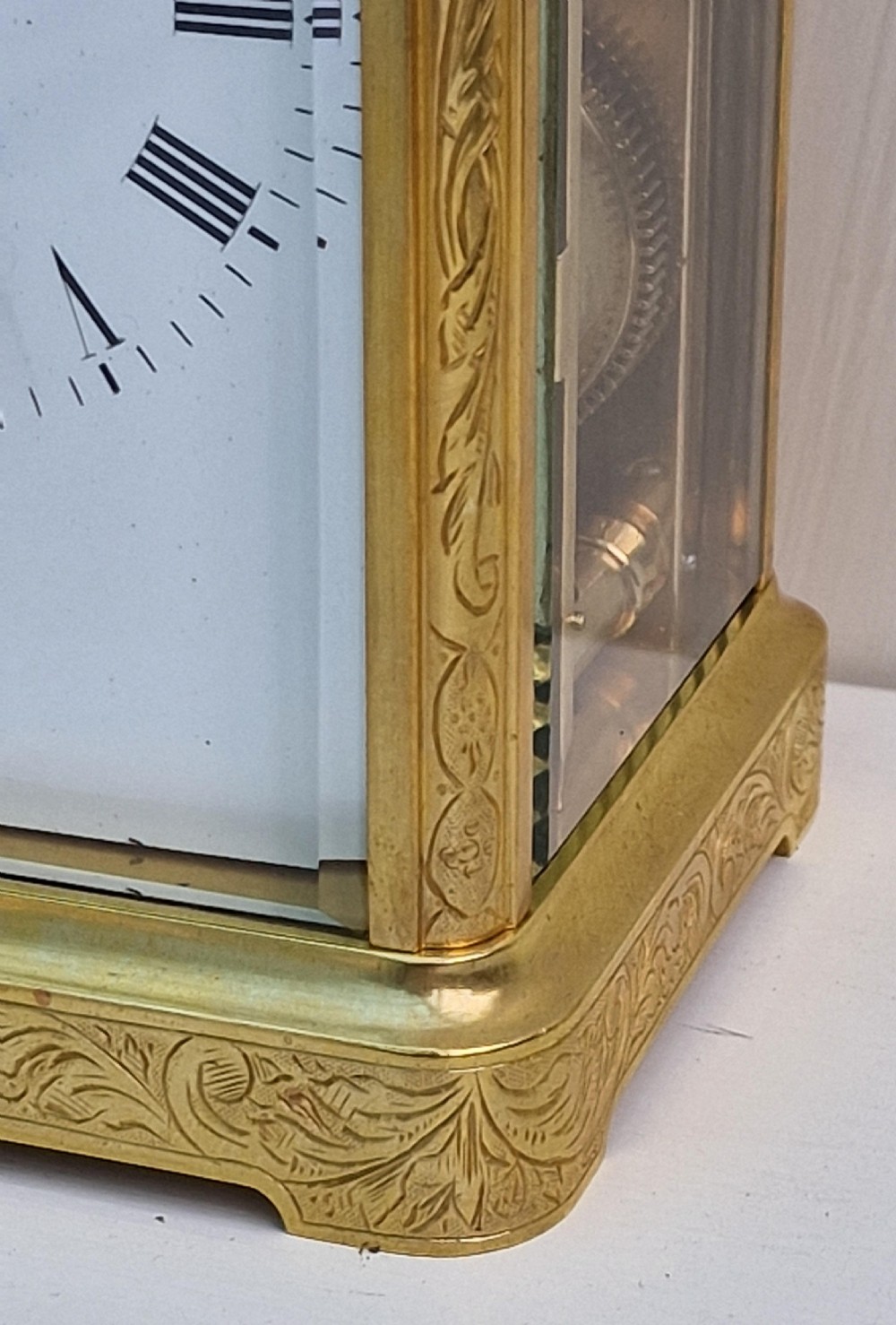 Brunelot Engraved Striking Carriage Clock View III
