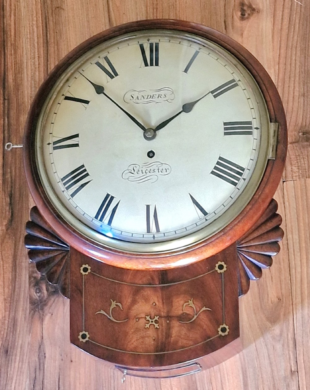Sanders, Leicester Convex Fusee Wall Clock