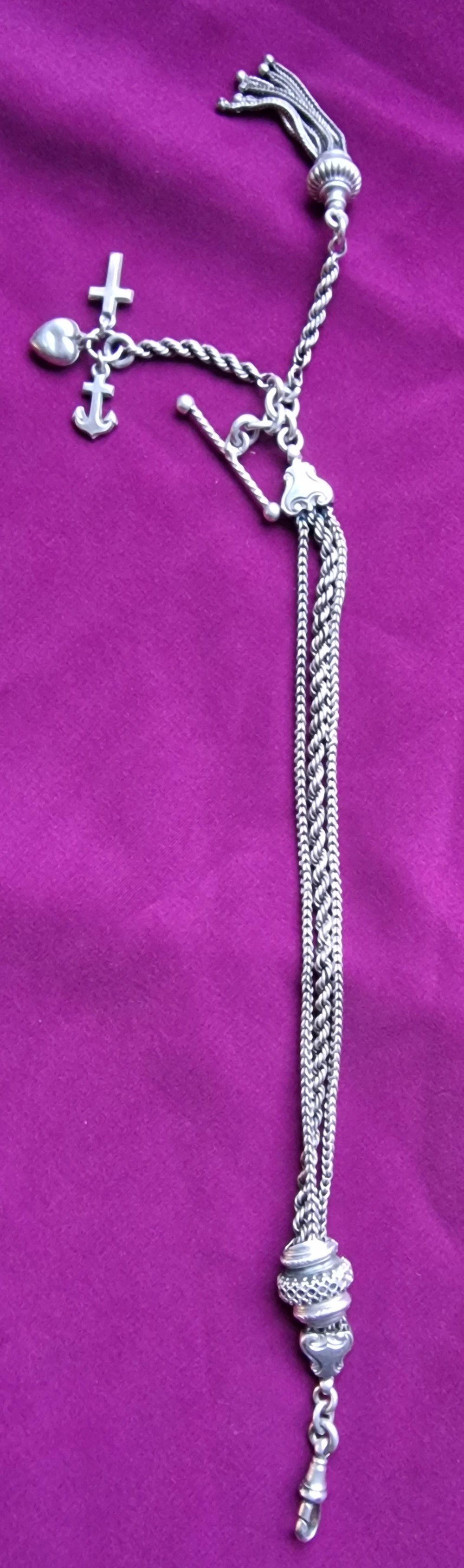 A Silver Decorative Pocket Watch Chain