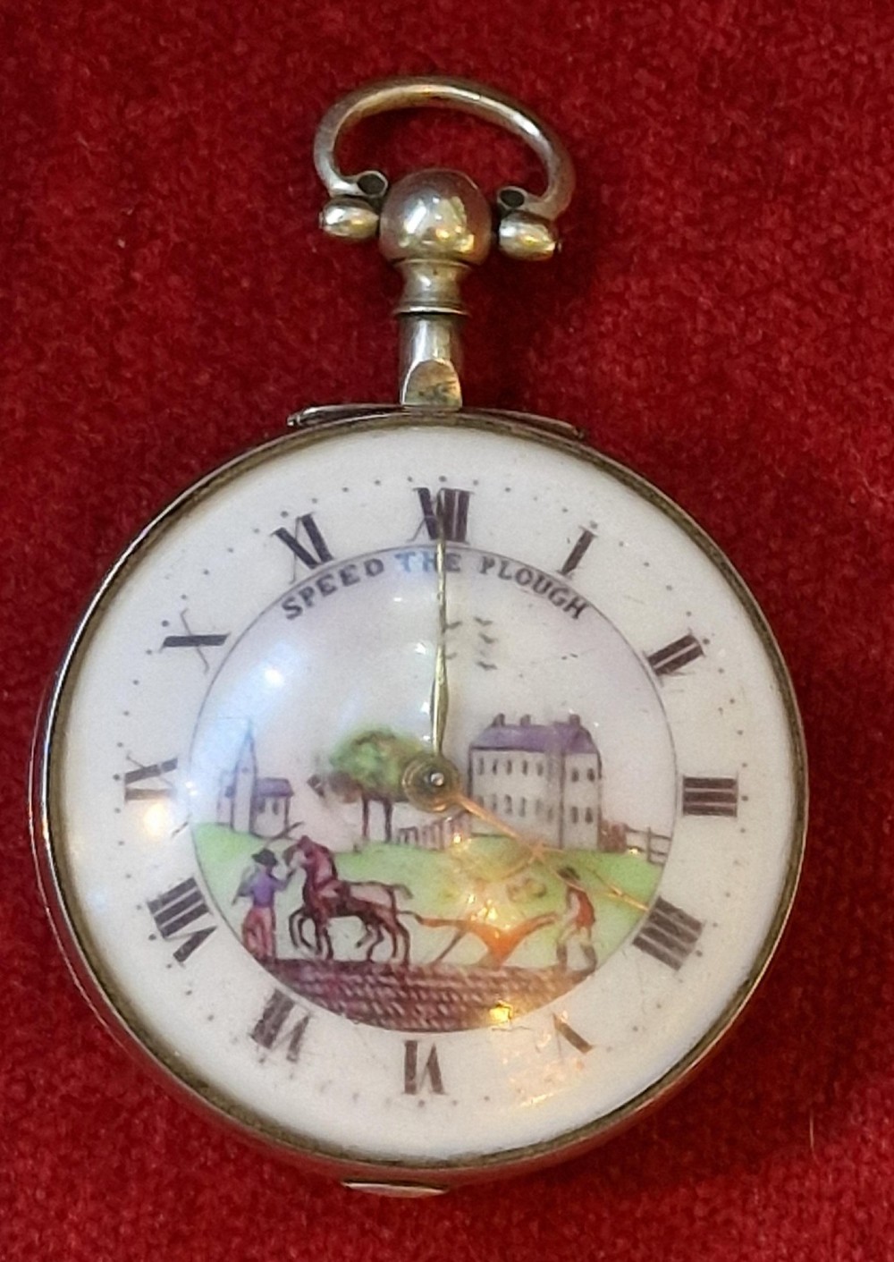 A Georgian Speed The Plough Verge Pocket Watch
