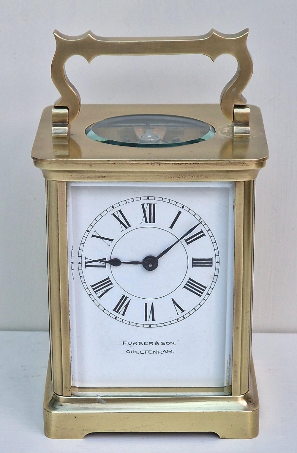 A Brass Carriage Clock, Furber Cheltenham