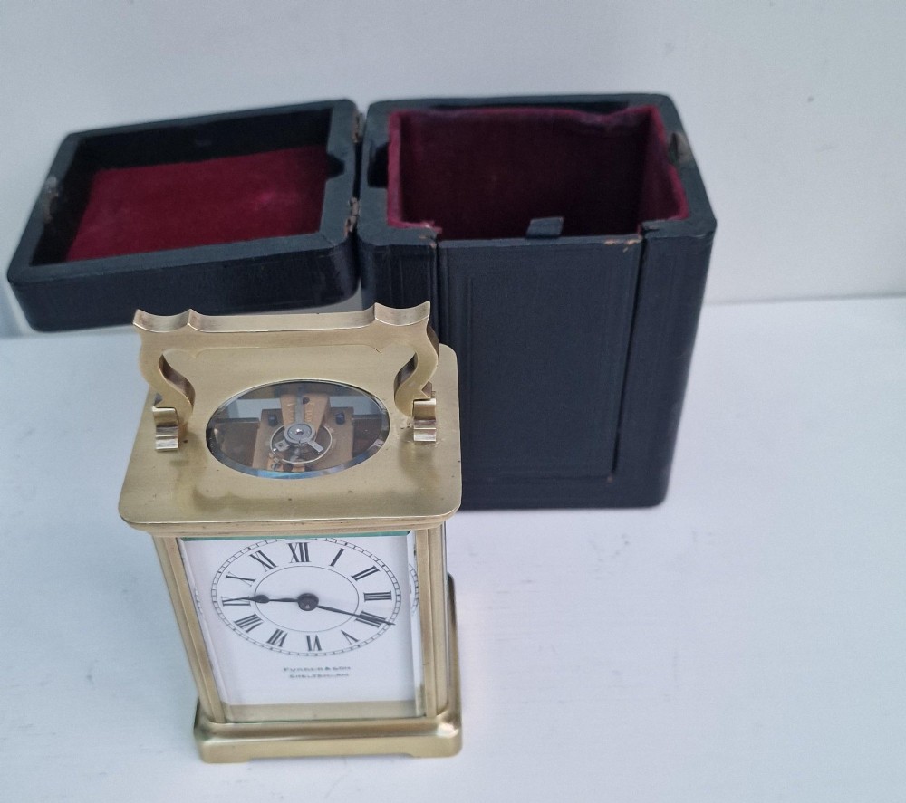 A Brass Carriage Clock, Furber Cheltenham View III