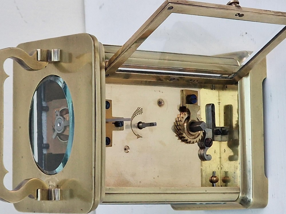 A Brass Carriage Clock, Furber Cheltenham View V