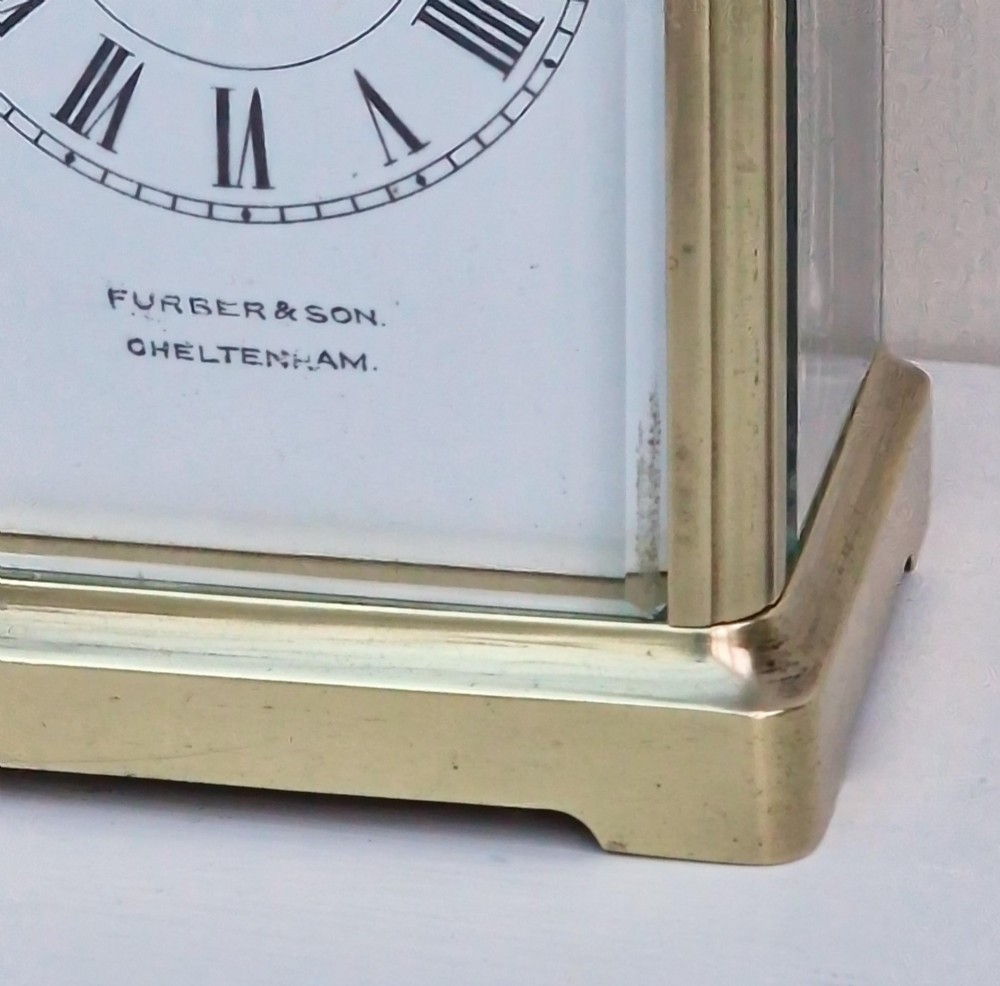 A Brass Carriage Clock, Furber Cheltenham View VI