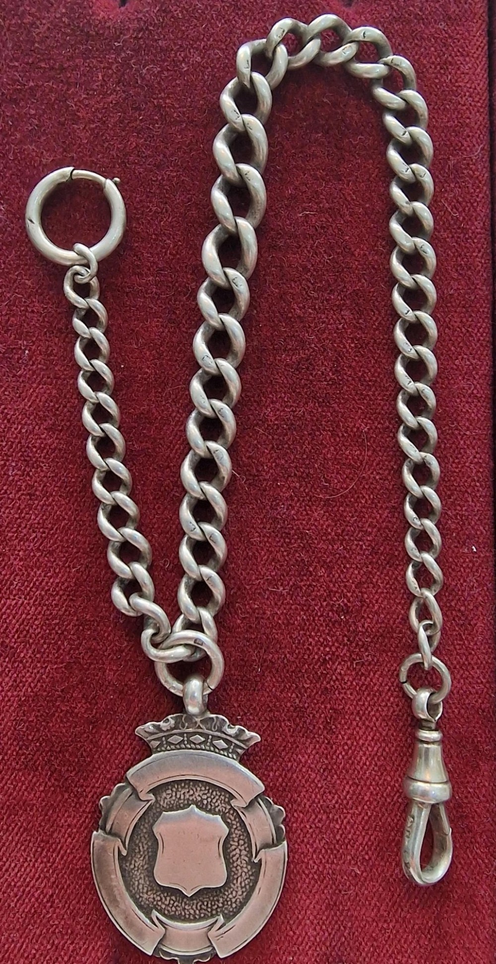 A Silver Pocket Watch Chain
