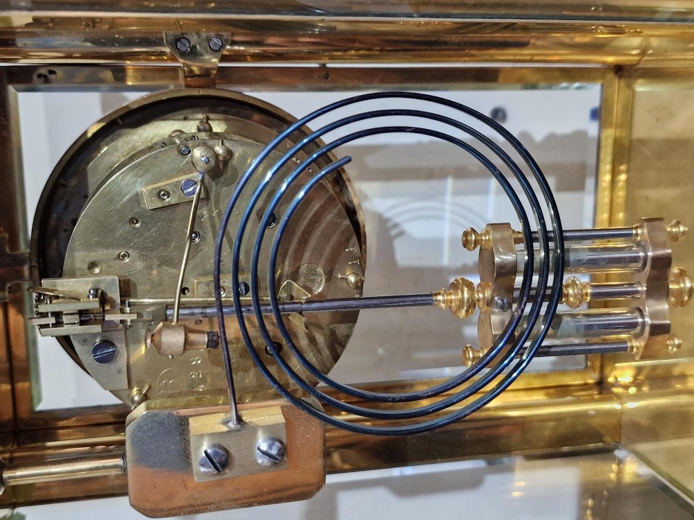 A Gilded Four Glass Mantel Clock View IV