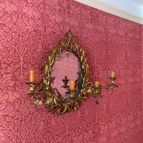 A GOOD PAIR OF 19TH CENTURY GILT BRASS GIRANDOLES - ADDITIONAL PHOTO 1