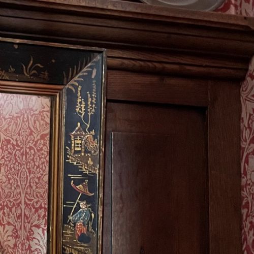 LATE 18TH CENTURY BLACK CHINOISERIE MIRROR - ADDITIONAL PHOTO 2