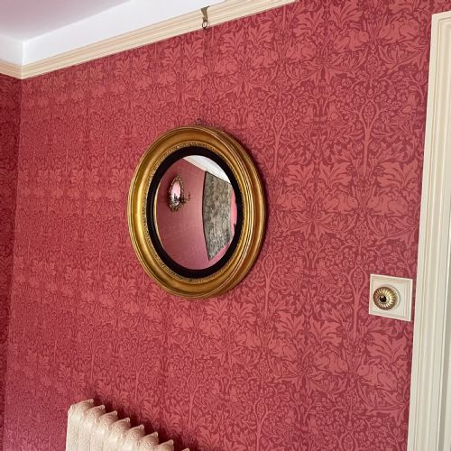 EARLY 19TH CENTURY GILTWOOD CONVEX MIRROR - ADDITIONAL PHOTO 3
