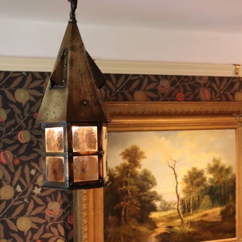 ARTS AND CRAFTS BRASS LANTERN - ADDITIONAL PHOTO 2