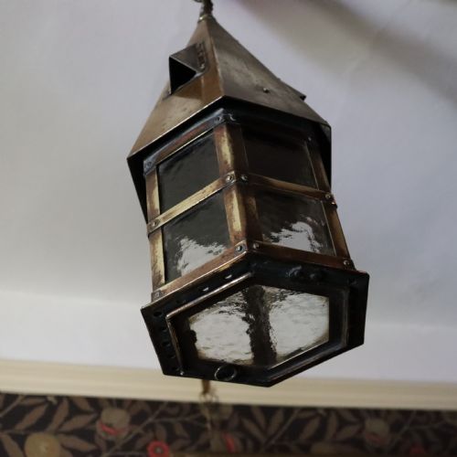 ARTS AND CRAFTS BRASS LANTERN - ADDITIONAL PHOTO 3