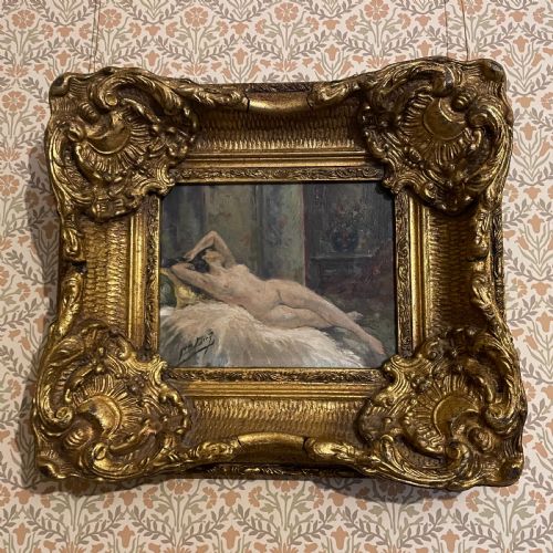 female nude study signed yves diey - CATEGORY: ANTIQUE ART - DATED 1930