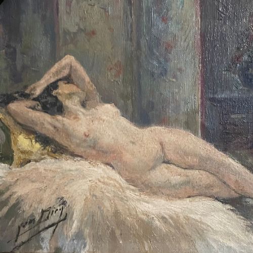 FEMALE NUDE STUDY SIGNED YVES DIEY - ADDITIONAL PHOTO 1