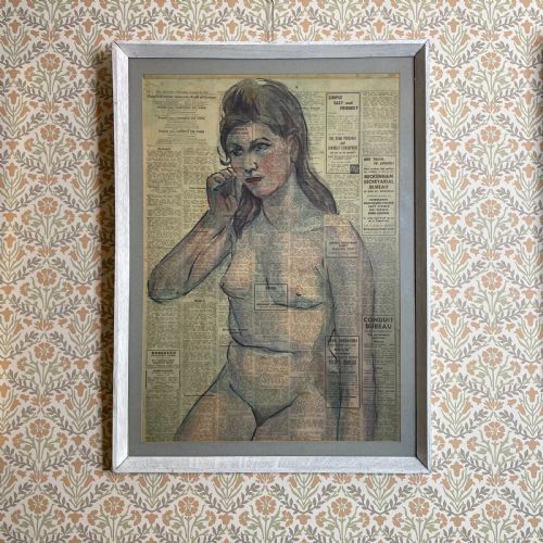 through the looking glass nude picture - CATEGORY: ANTIQUE ART - DATED LATER THAN 1960