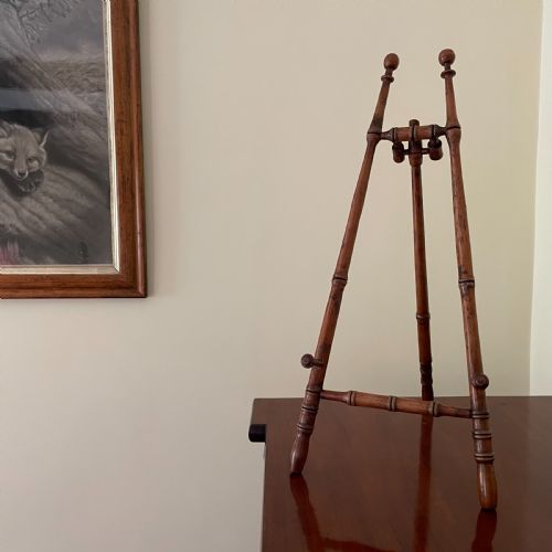 wood faux bamboo miniature easel circa 1875 - CATEGORY: ANTIQUE MISCELLANEOUS - DATED 19TH CENTURY