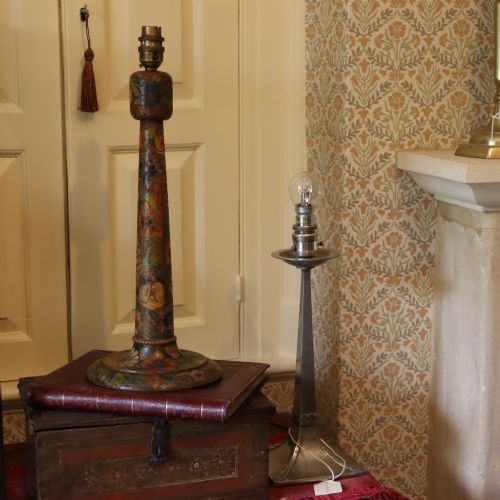 AN ARTS CRAFTS POKER WORK LAMP BASE - ADDITIONAL PHOTO 6