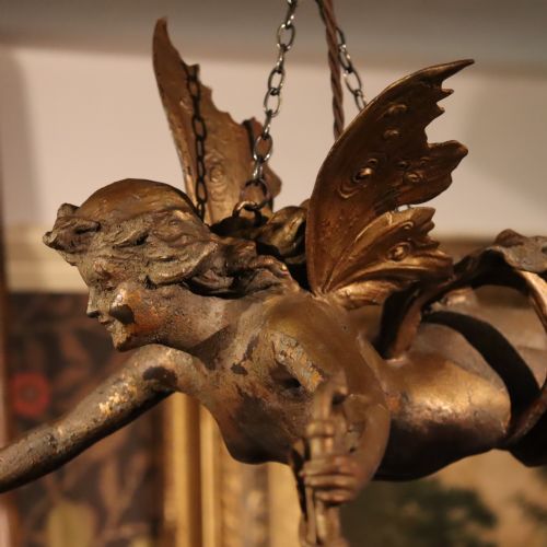 A VICTORIAN GILT METAL FAIRY LIGHT - ADDITIONAL PHOTO 5