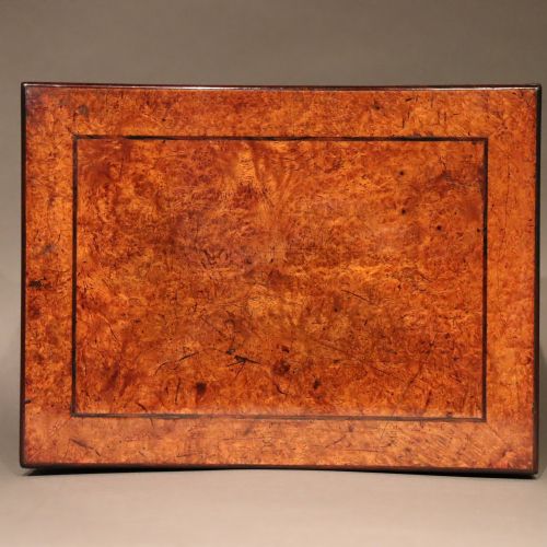 AMBOYNA WORKBOX WITH EBONY STRINGING ENGLISH CIRCA 1860 - ADDITIONAL PHOTO 4