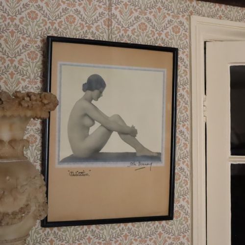 JOHN EVERARD NUDE STUDY MEDITATION SILVER GELATIN SIGNED PRINT - ADDITIONAL PHOTO 1