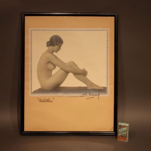 JOHN EVERARD NUDE STUDY MEDITATION SILVER GELATIN SIGNED PRINT - ADDITIONAL PHOTO 3