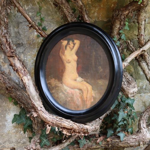 NUDE OIL PAINTING ITALIAN EARLY 20TH CENTURY SIGNED 'CILASSOLA' - ADDITIONAL PHOTO 3