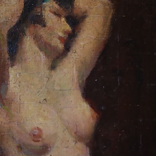 NUDE OIL PAINTING ITALIAN EARLY 20TH CENTURY SIGNED 'CILASSOLA' - ADDITIONAL PHOTO 4