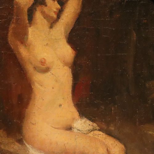 NUDE OIL PAINTING ITALIAN EARLY 20TH CENTURY SIGNED 'CILASSOLA' - ADDITIONAL PHOTO 5