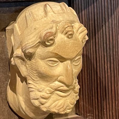 POLISH THREE DIMENSIONAL PICTURE FRAME SURROUNDING A MINIATURE PLASTER BUST - ADDITIONAL PHOTO 2
