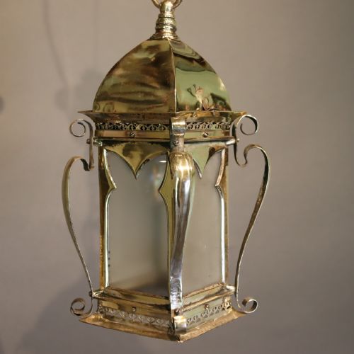 ARTS CRAFTS BRASS LANTERN - ADDITIONAL PHOTO 1