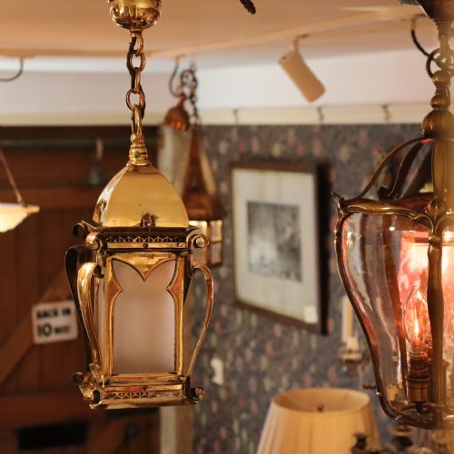 ARTS CRAFTS BRASS LANTERN - ADDITIONAL PHOTO 2