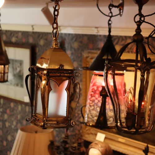 ARTS CRAFTS BRASS LANTERN - ADDITIONAL PHOTO 3
